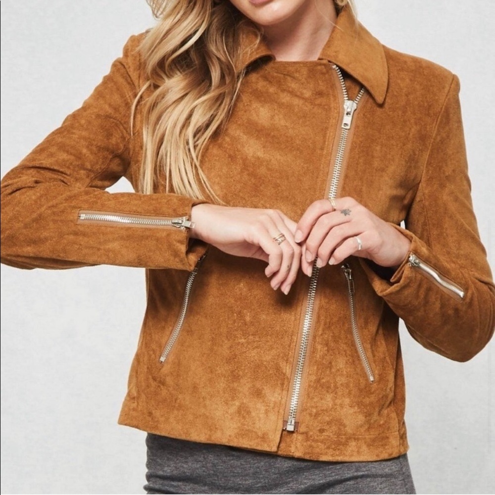 Women's Tan Suede Jacket